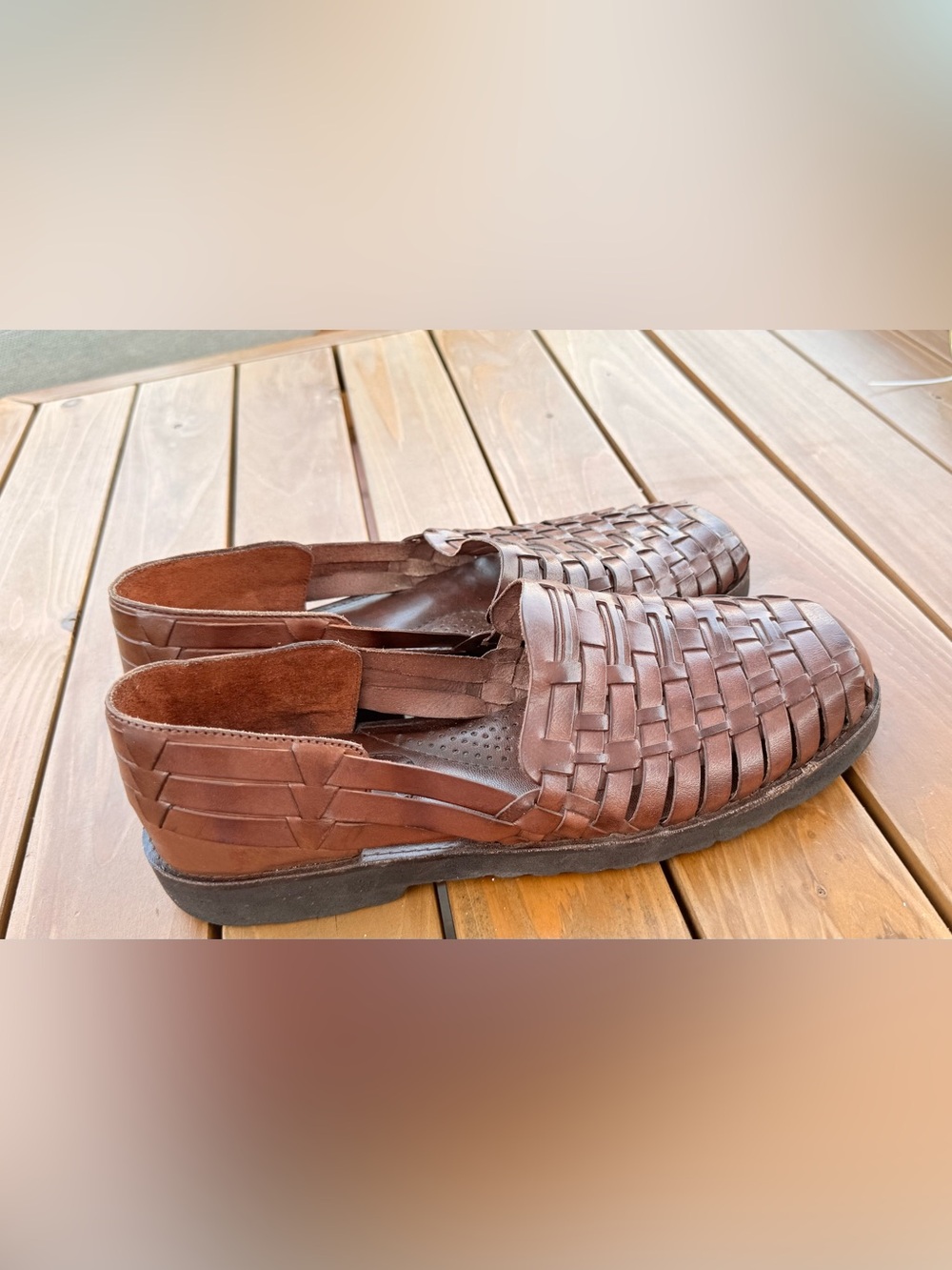 SunSteps Hand Woven Leather Huarache Sandals Loafers Slip-On size 10 - Picture 3 of 6